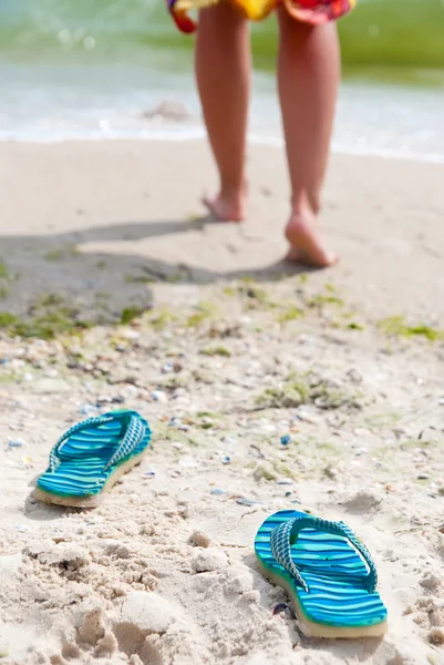 Flip-flops on beach