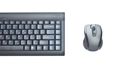 Black keyboard and mouse clipart