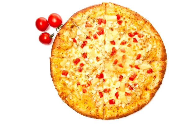 Pizza with tomato — Stock Photo, Image
