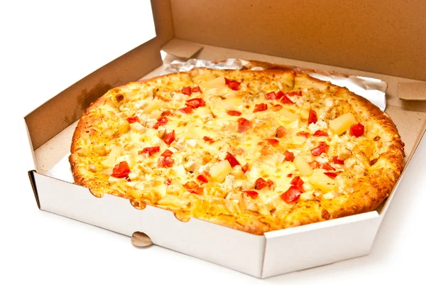 Піца в коробці — стокове фото