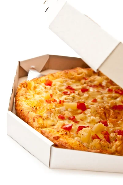 Піца в коробці — стокове фото