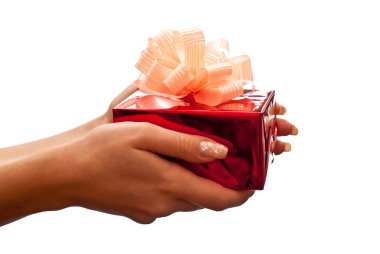 Present in hands clipart