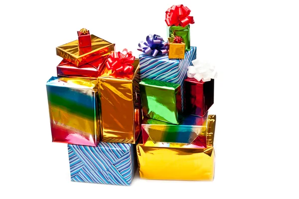 Stacked gift boxes — Stock Photo, Image