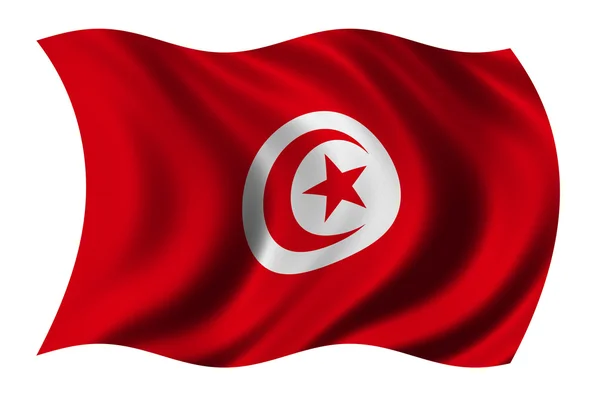 Bandeira da Tunísia — Fotografia de Stock
