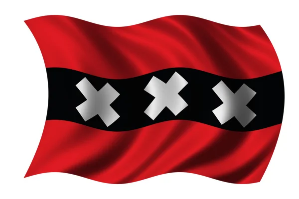 Amsterdam bayrağı — Stok fotoğraf