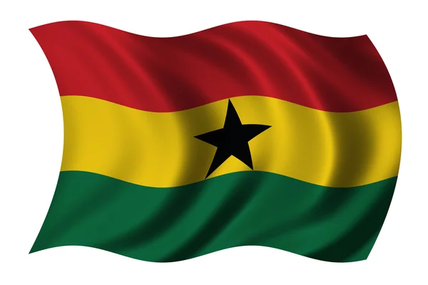 加纳的旗子 — 图库照片
