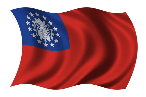 Bandeira de myanmar — Fotografia de Stock