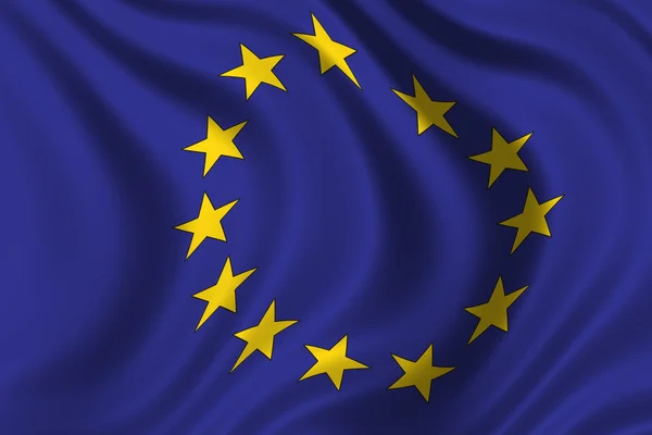 Flagę europy — Zdjęcie stockowe