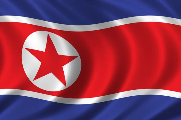 Флаг КНДР — стоковое фото