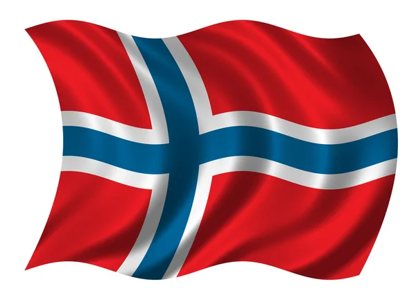 Norveç bayrağı — Stok fotoğraf