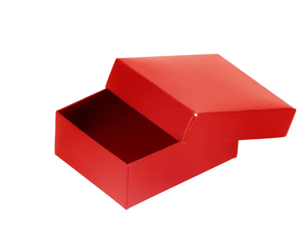Пустой красный ящик — стоковое фото