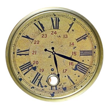 Face from a grunge clock clipart