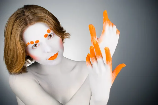 Chica naranja — Foto de Stock