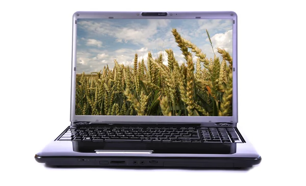 Laptop moderno isolado — Fotografia de Stock