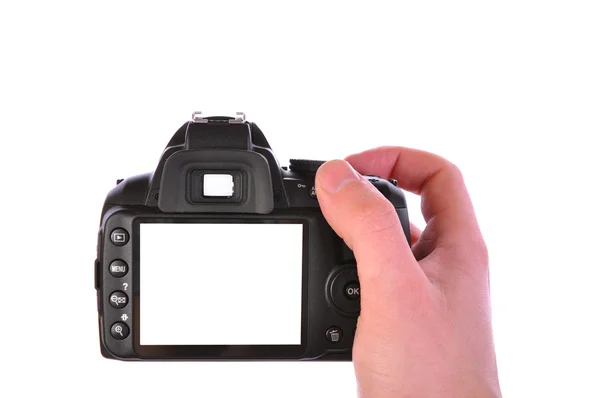 Ψηφιακή φωτογραφική μηχανή στο χέρι Royalty Free Φωτογραφίες Αρχείου