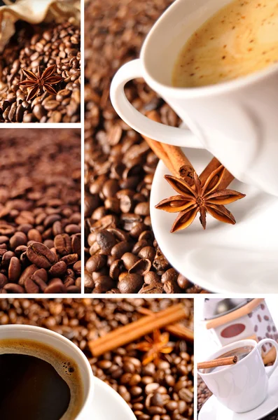 커피 콜라주 — 스톡 사진