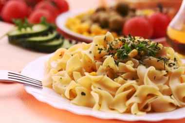 Delicious pasta meal clipart