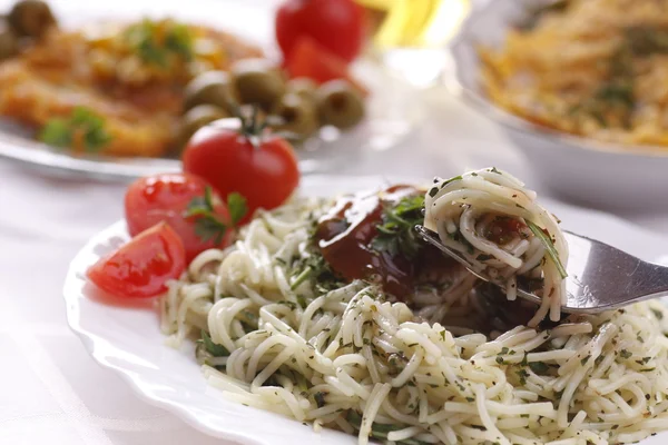 Heerlijke pasta maaltijd — Stockfoto