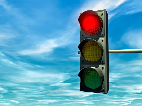 Semáforo vermelho — Fotografia de Stock