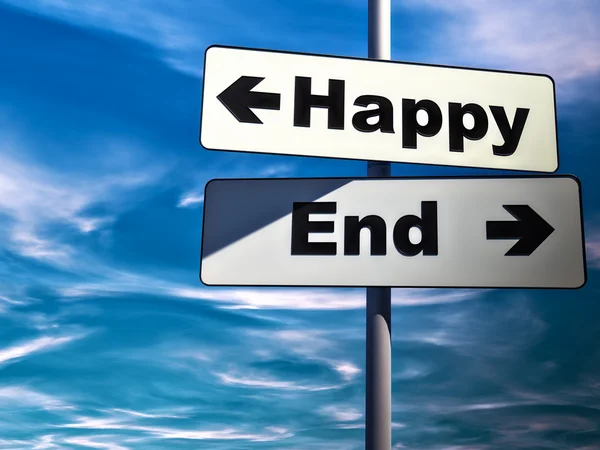 stock image Happy or end