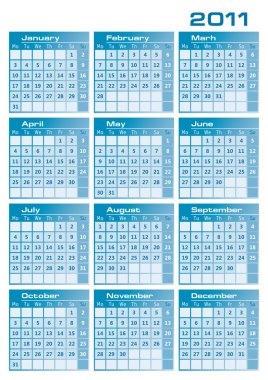 Calendar 2011 clipart