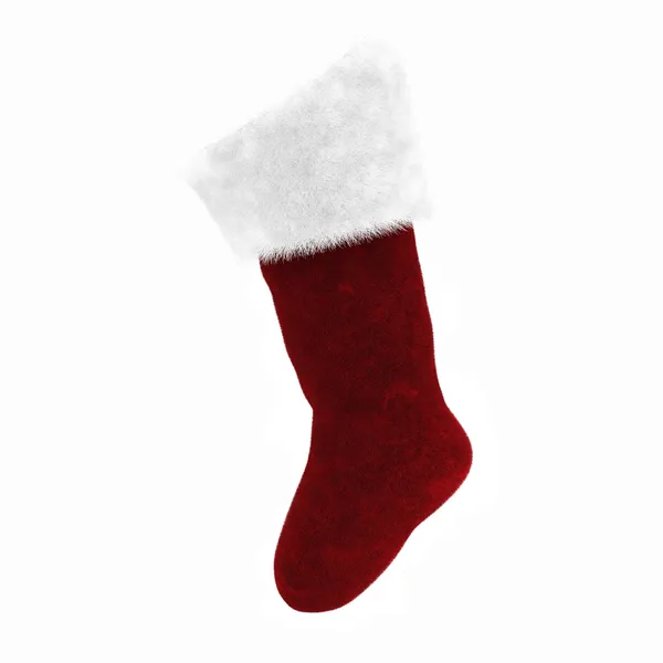 stock image 3d render of red and white xmas sock