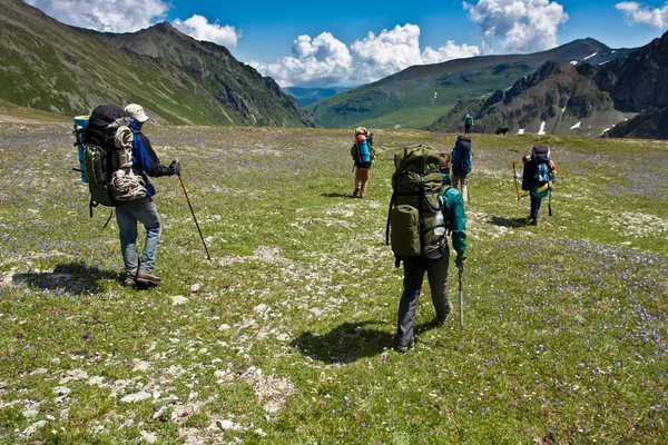 Escursionisti in montagna wally . — Foto Stock