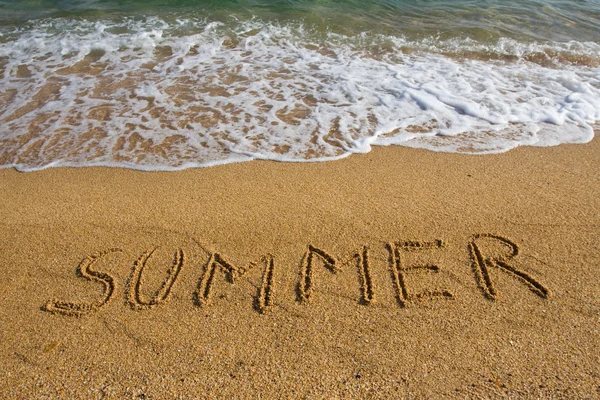 stock image Word summer on the beach.