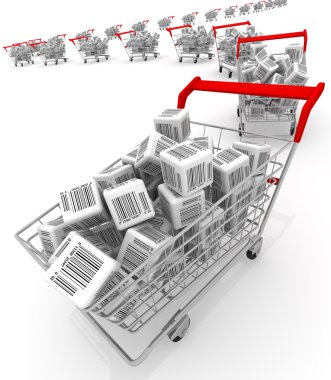 Shopping carts clipart