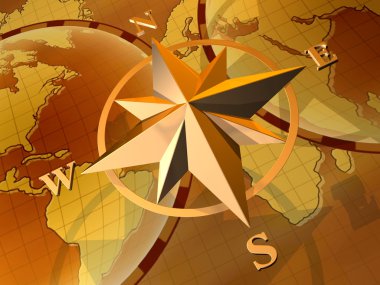 Compass rose clipart