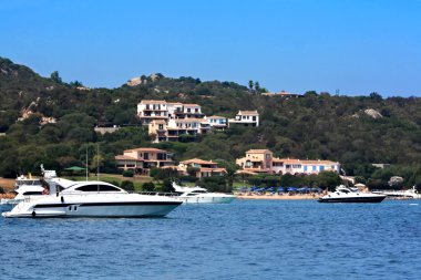 Boats In Marinella Gulf - Sardinia clipart