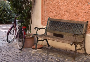 Bench On The Street clipart