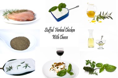 Recipe Colage-Stuffed Herbed Chicken clipart