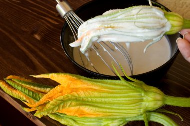 Zucchini Flowers For Fry clipart