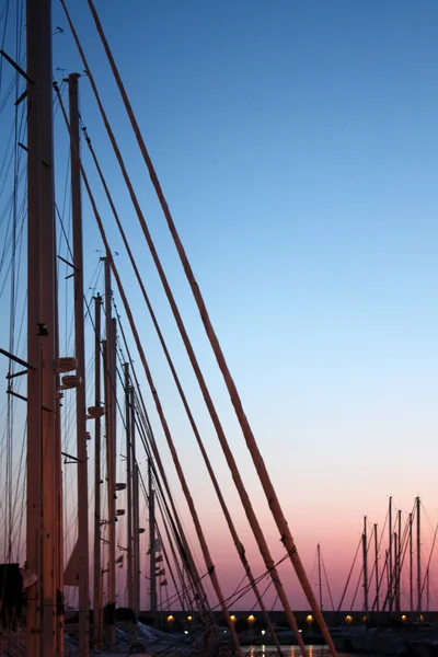 Stock image Masts At Dusk