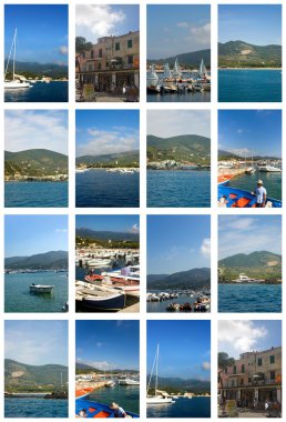 Collage With Elba Island Pictures clipart