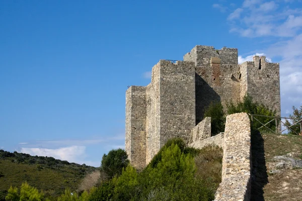 Fästningen rocca aldobrandesca - telamon, Toscana — Stockfoto