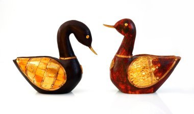 Wooden ducks clipart