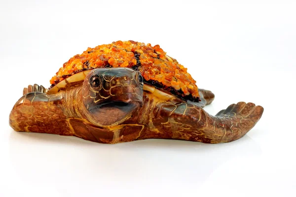 Dřevěná želva — Stock fotografie
