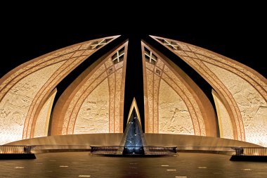Pakistan monument in Islamabad clipart