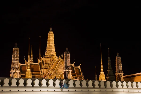 Vista notturna della Grand Place a Bangkok — Foto Stock