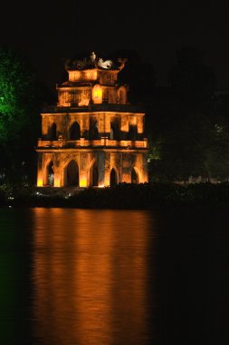 Kaplumbağa kule, hanoi gece manzarası