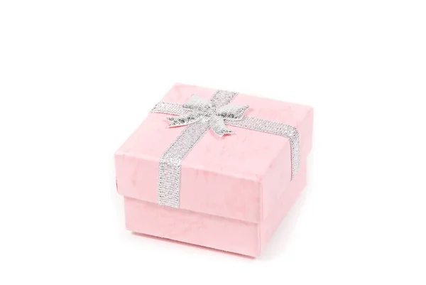 Liten rosa nuvarande låda — Stockfoto