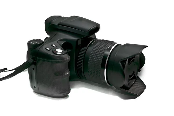 Черная цифровая камера — стоковое фото