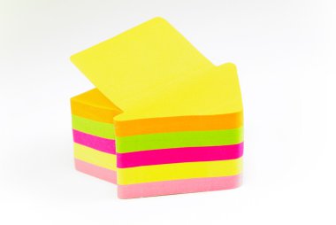 Arrow shaped post it clipart