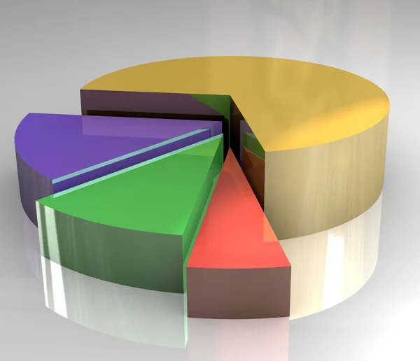 3d pictograph of pie chart — Stock Photo, Image