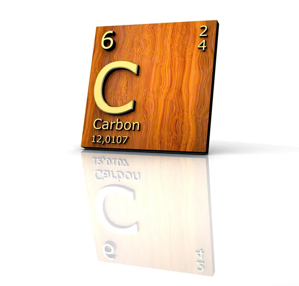 Koolstof formulier periodieke tabel van elementen — Stockfoto