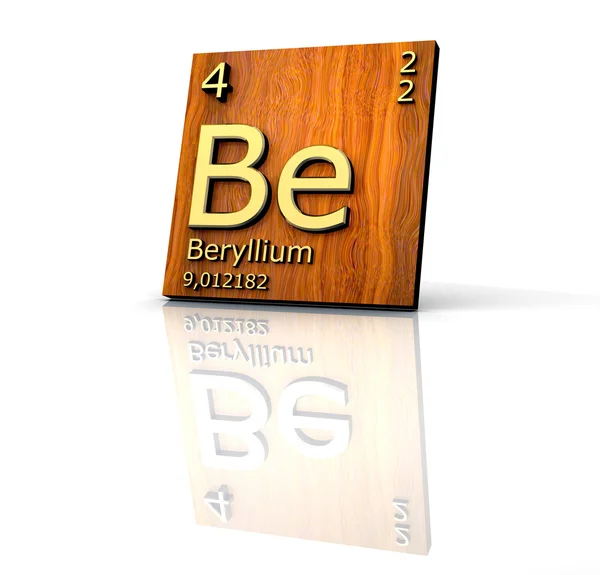 Beryllium - Periodic Table of Elements — Stock Photo, Image