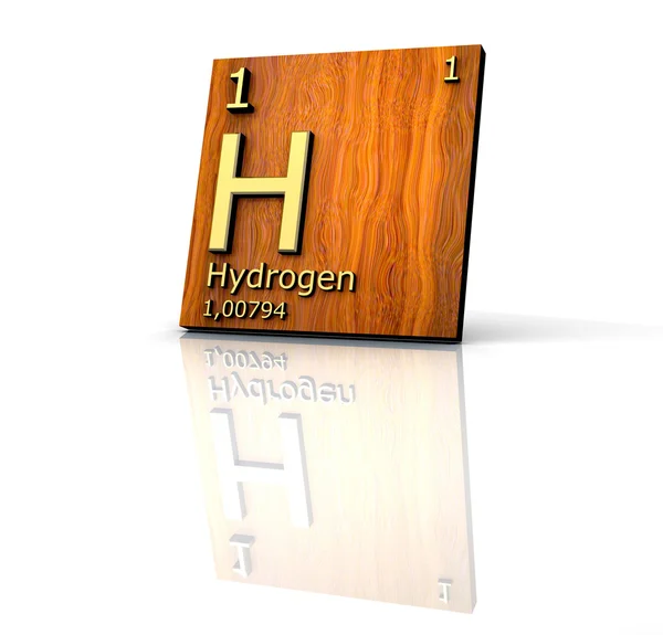 Forma de hidrogênio Tabela periódica de elementos — Fotografia de Stock