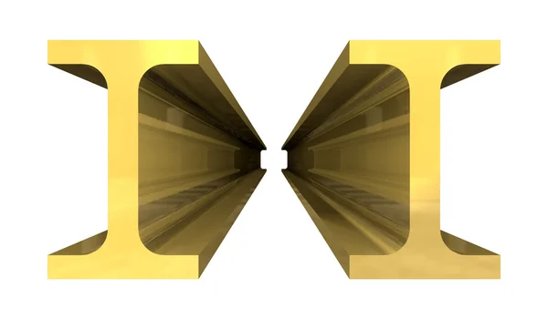 Kappel aus goldenem Stahlträger — Stockfoto